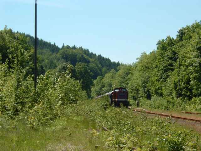 In Gera sind wir der Meininger BR 50 3501 begegnet